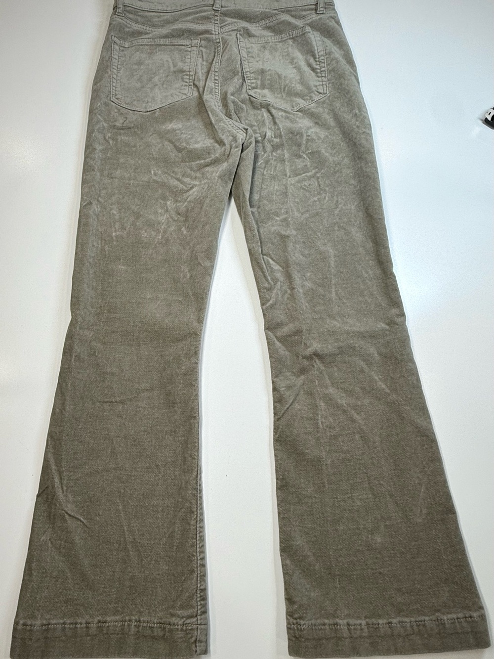 LOFT Velvet Touch Kick Flare Pants, Size 4/27 Taupe Button Fly Stretch - Picture 12 of 13